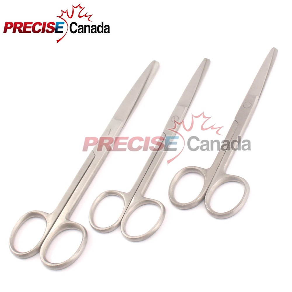 3 OPERATING SCISSORS 4.5"+5.5"+6.5" STRAIGHT SHARP BLUNT SURGICAL INSTRUMENTS