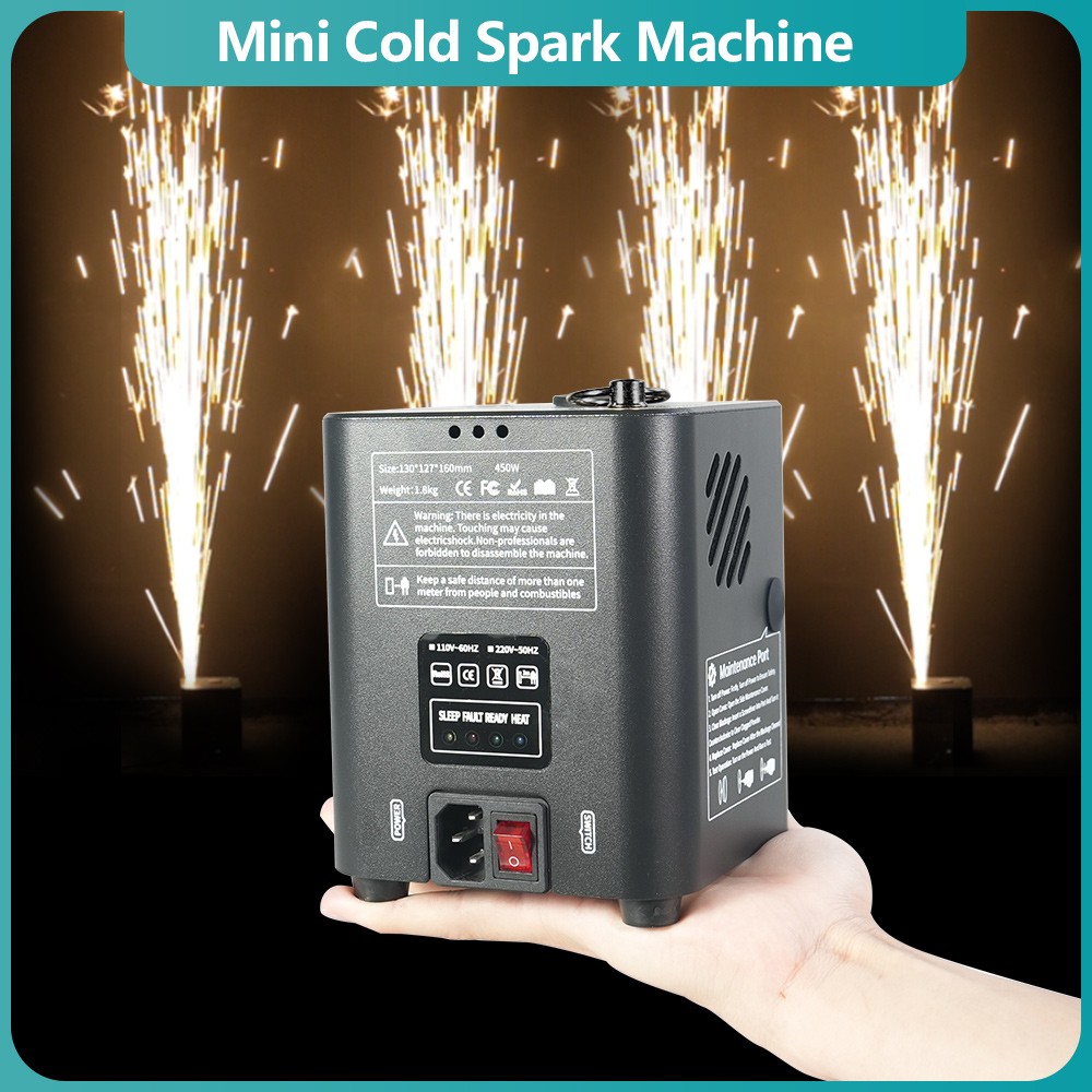 2Pack Mini Cold Spark Machine Firework Machine Wedding Stage Effect Remote 1-3M