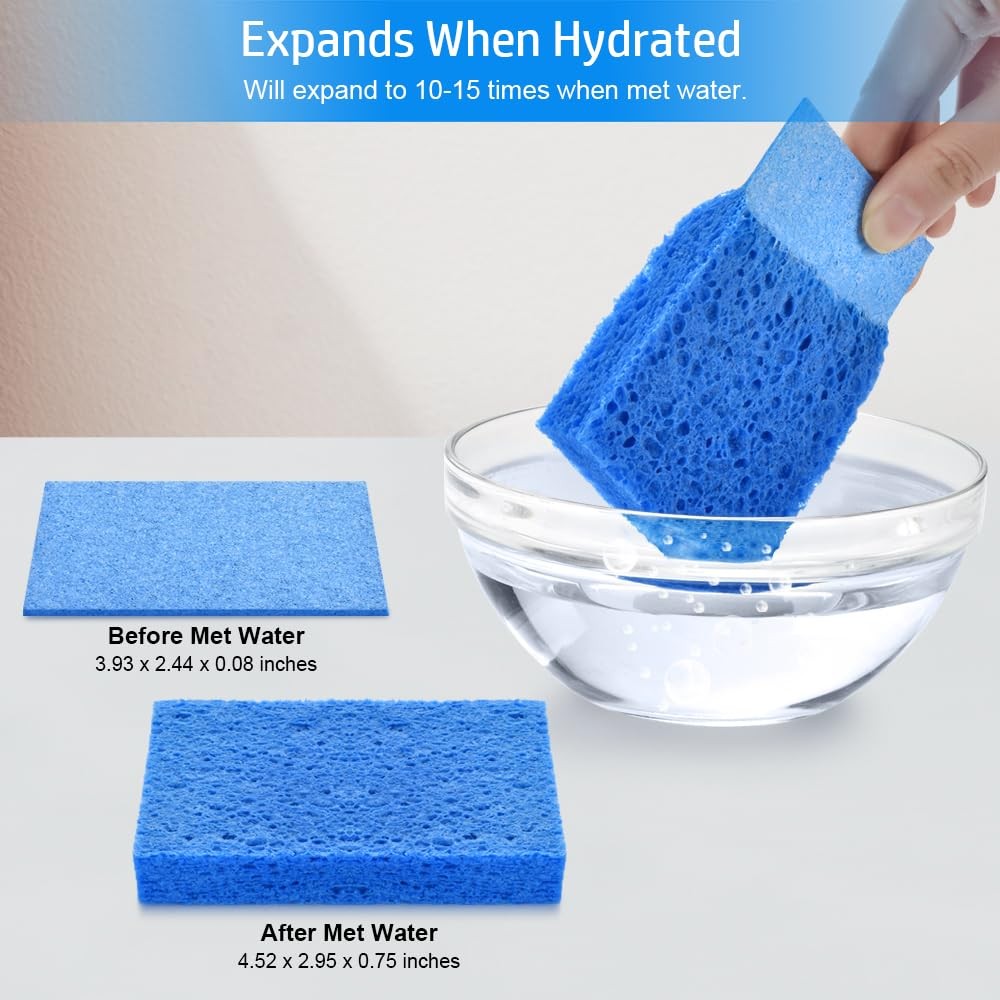 4PCS Compressed Kitchen Sponges for Household Use Zero Scratch Scrub Dish Sponge