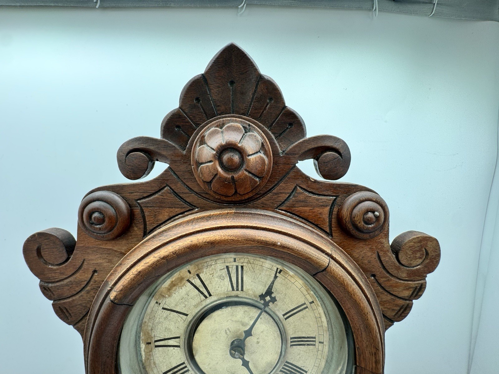 Antique 1800s WM L Gilbert Mantle Clock W/Key Tested Runs