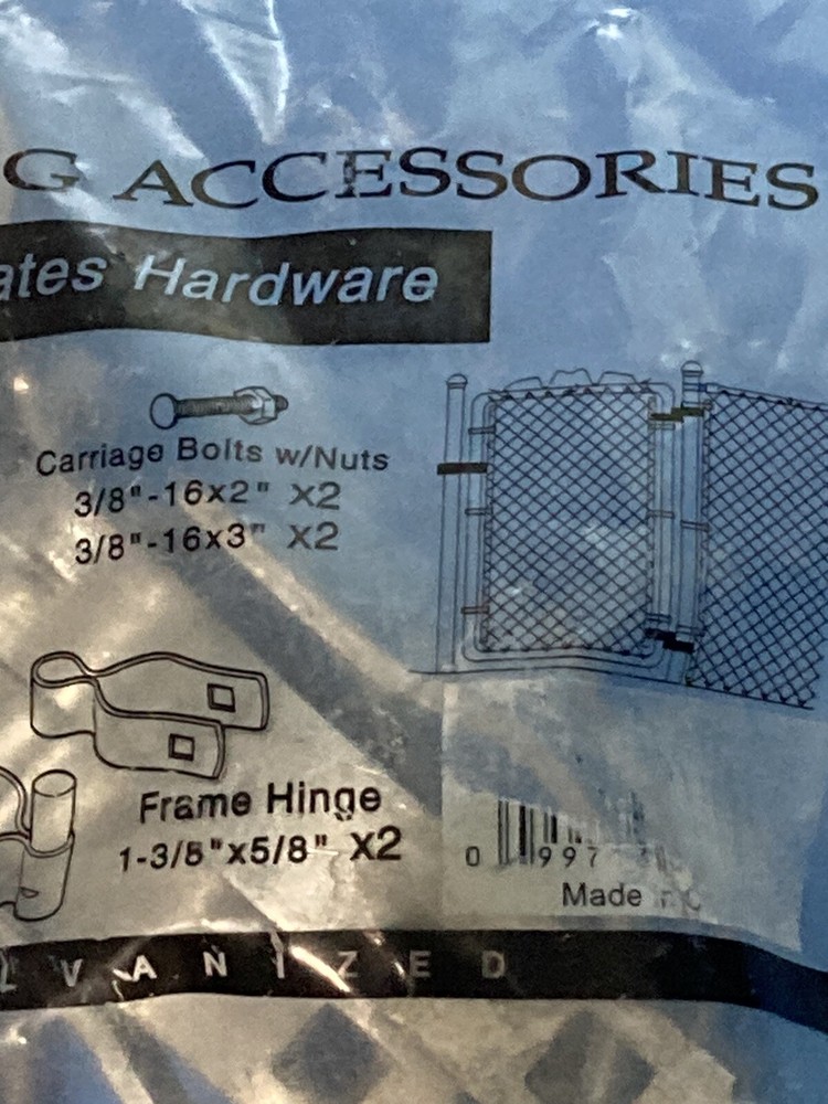 Fencing Accessories 2-3/8” Walk Gate Hardware Post Hinge Fork Latch frame hinge