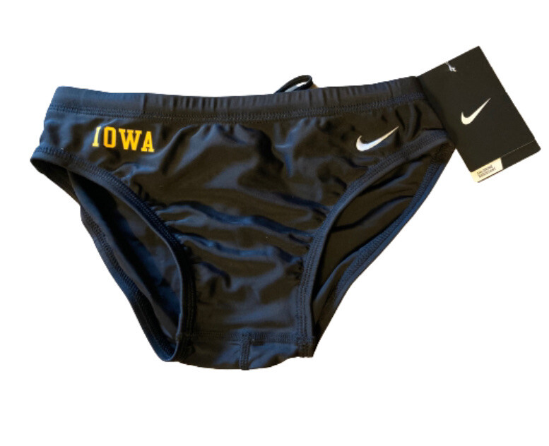NWT Nike Swim Men's Nylon Core Solid Brief Black Size 26