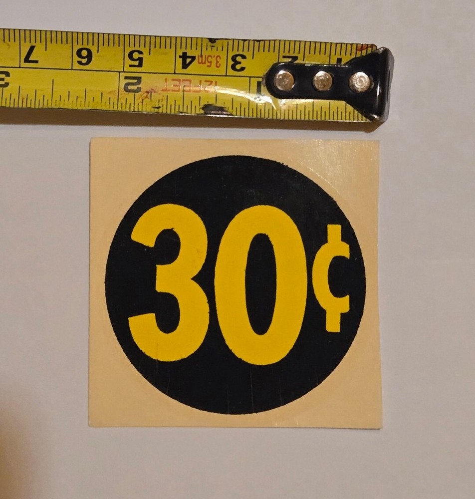 30 Cent Waterslide Sticker Decal Gumball Candy Penut Machine