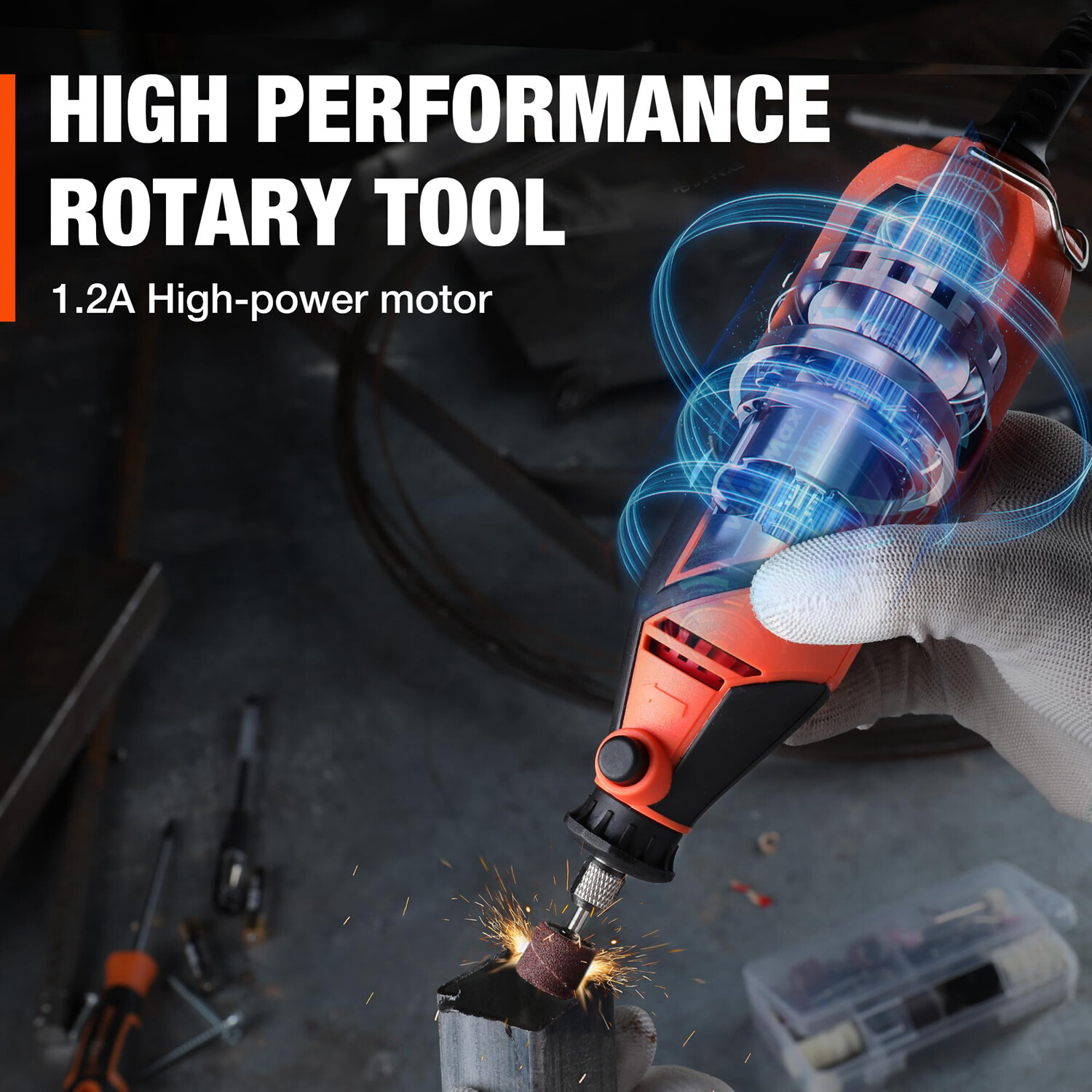 ValueMax 1.2Amp Corded Dremel Rotary Tool Kit 5 Variable Speed with Storage Case