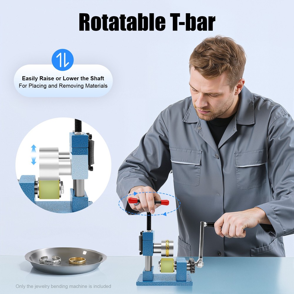 Hand Crank Ring Bracelet Press Bending Machine Making Jewelry Ring Bender Tool