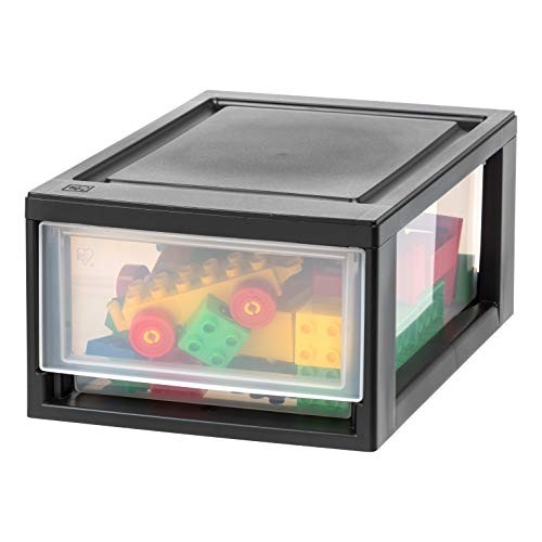 MSD-1 Compact Stacking Drawer, Black, 6 Quart, 4-Pack