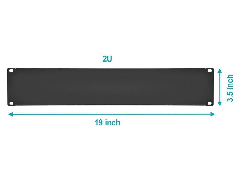 Monoprice 2U (19 x 3.5 in) Blank Panel