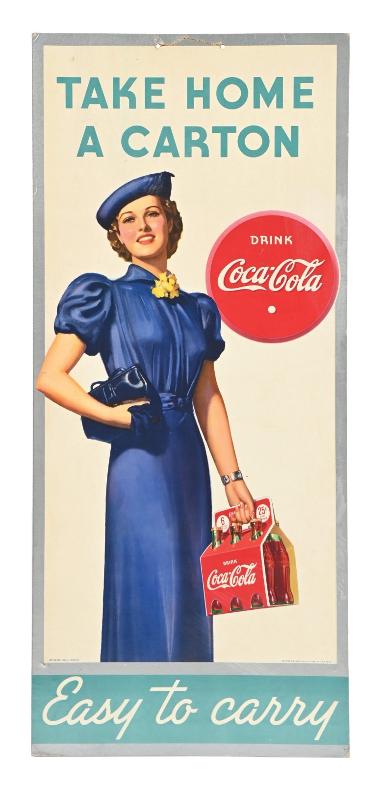 Coca Cola .25 cents vintage style wall banner Man Cave Garage art Classic Art