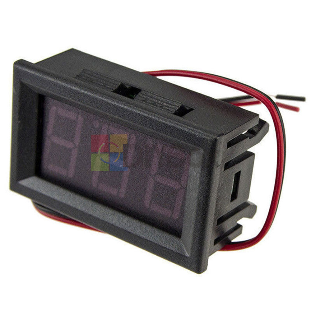 0.56'' Mini DC 5-120V Voltmeter LED Panel 3 Digital Display Voltage Meter 2 wire