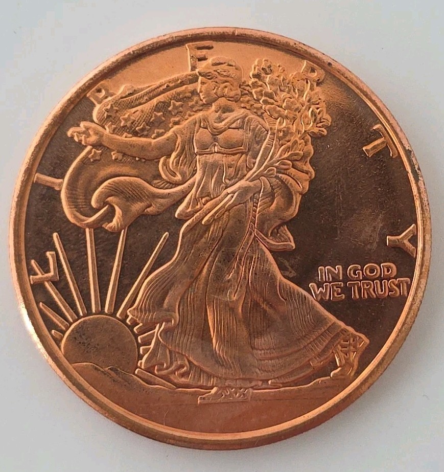 2011 Walking Liberty 1 oz Copper Round