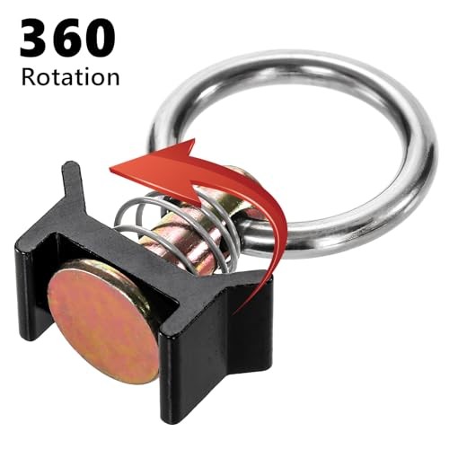 12 Pack Single Stud Fitting for L Track, L Track Tie Down O Ring, L Track