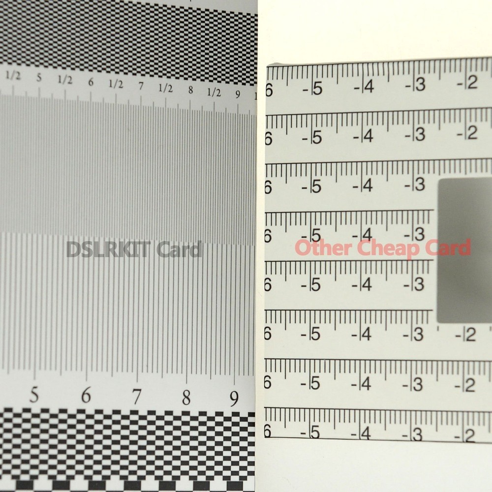 Lens Focus Calibration Tool Alignment Ruler Folding CardPack of 2