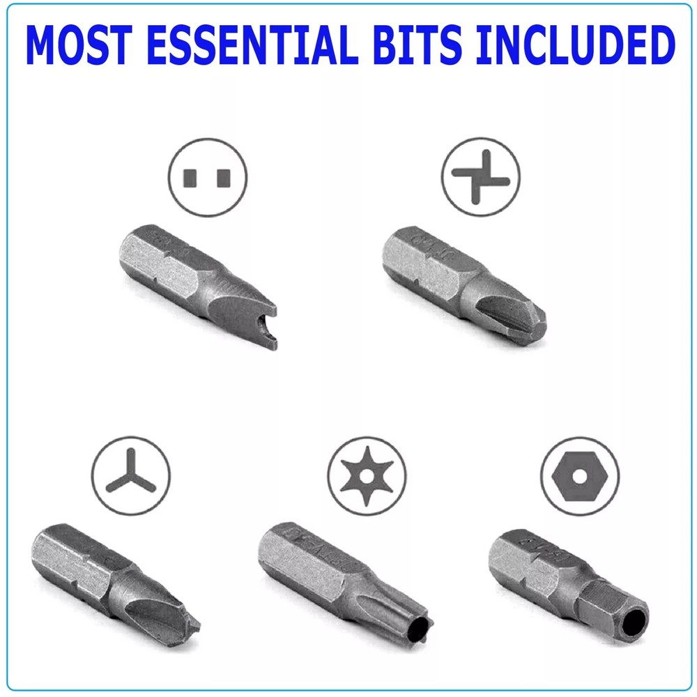 Torx Bit Set 33 Tamper Proof Security Torq Hex Star Spanner Tri Wing Screwdriver