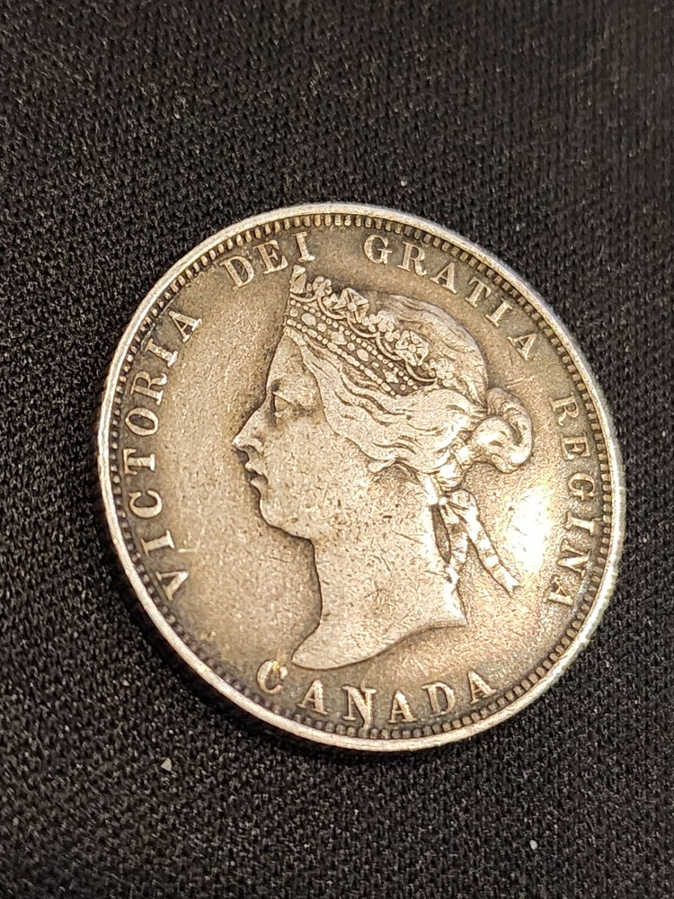 1871 Canada 25 Cents Silver Coin