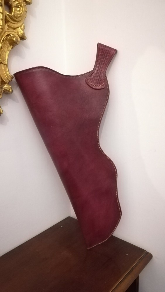 Handmade Dragon Engraved Leather Headlight. Archery.