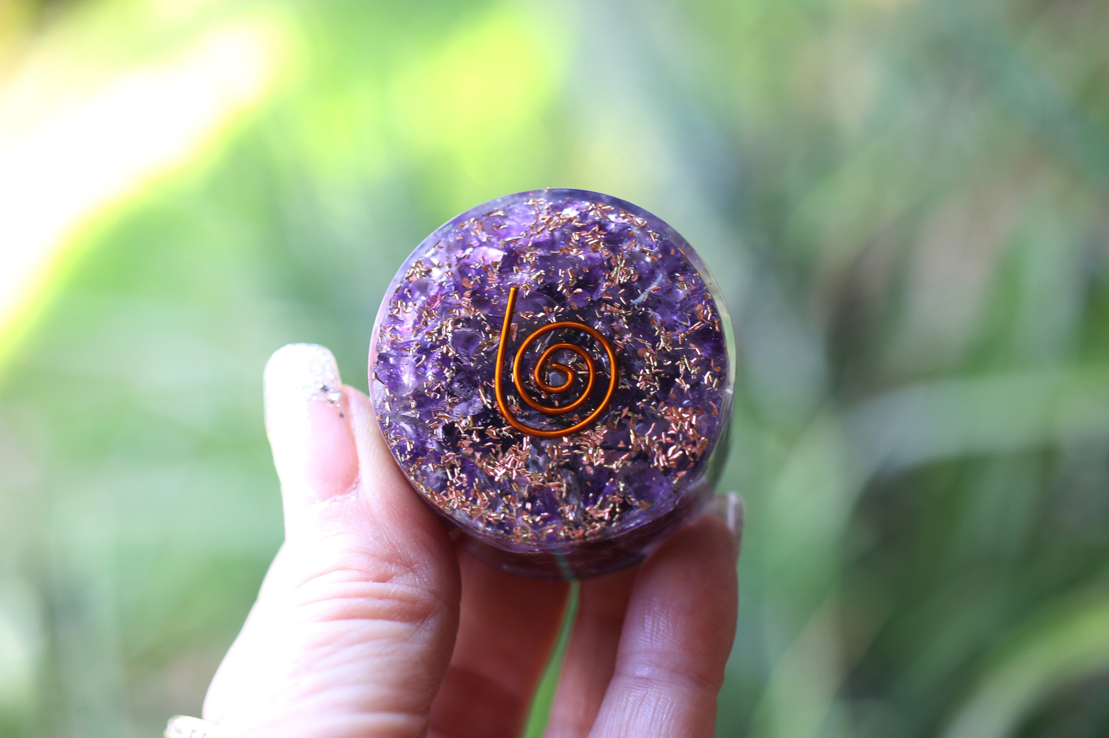 Amethyst Orgone Tower Buster 1.75" EMF Protection Energy Generator