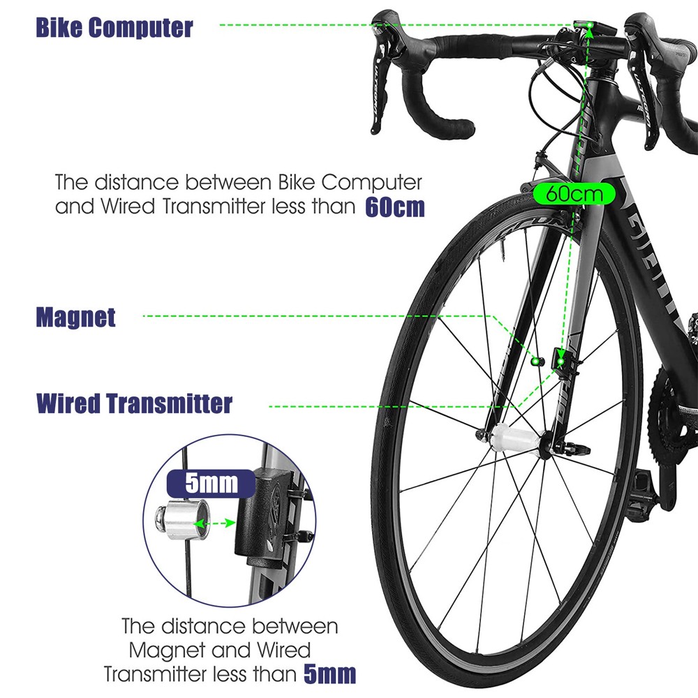 4X Waterproof Wired LCD Digital Cycle Bike Computer Bicycle Speedometer Odometer