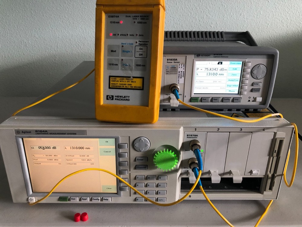 Keysight 8163B Lightwave Multimeter Mainframe+Interface81618A+power sensor81633A