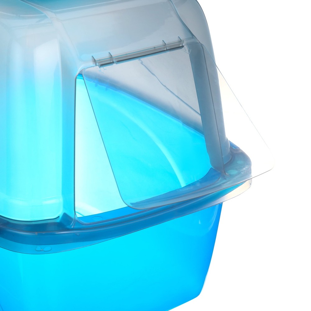 Hooded Transculent Cat Litter Pan