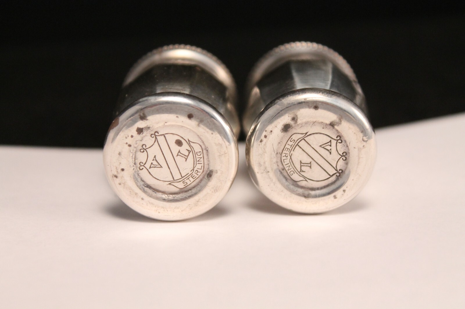 Vintage Vincent Lollo Sterling Silver Mini Salt & Pepper Shakers