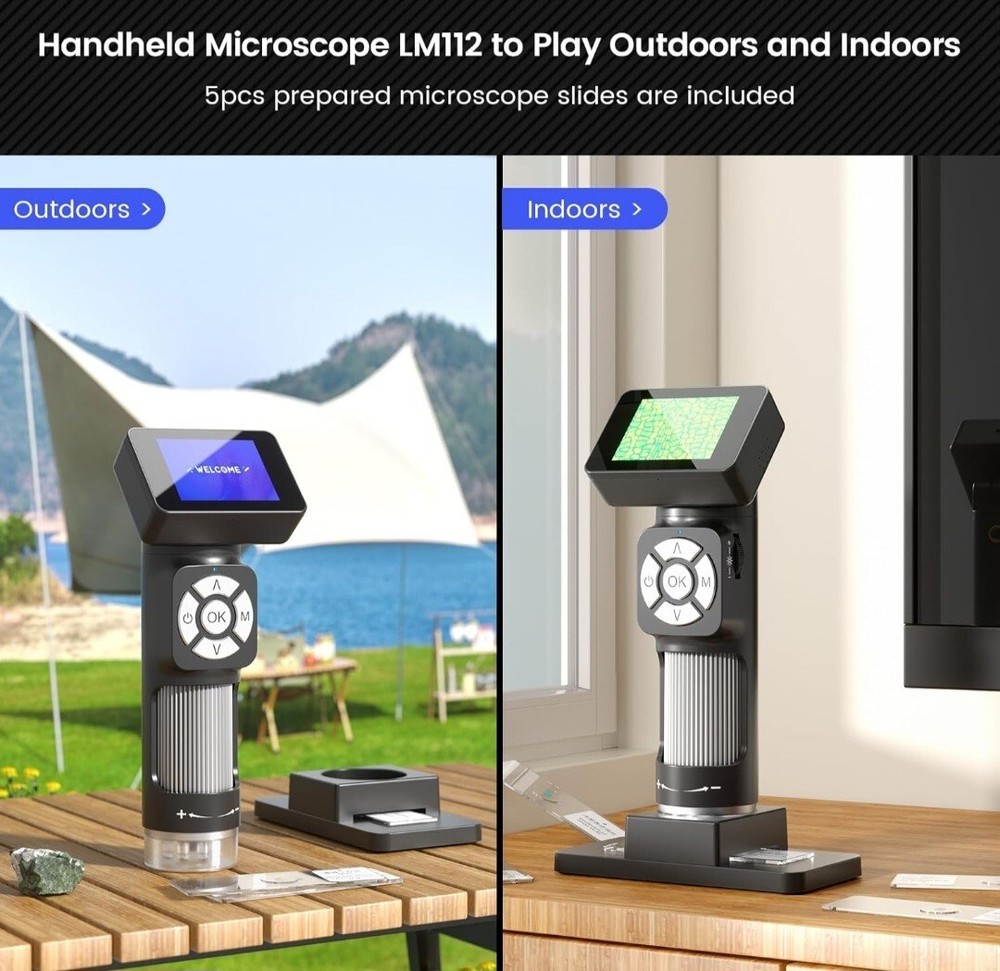 Linkmicro Portable Handheld Digital Microscope w/ 2 inch Screen, 32G SD Card