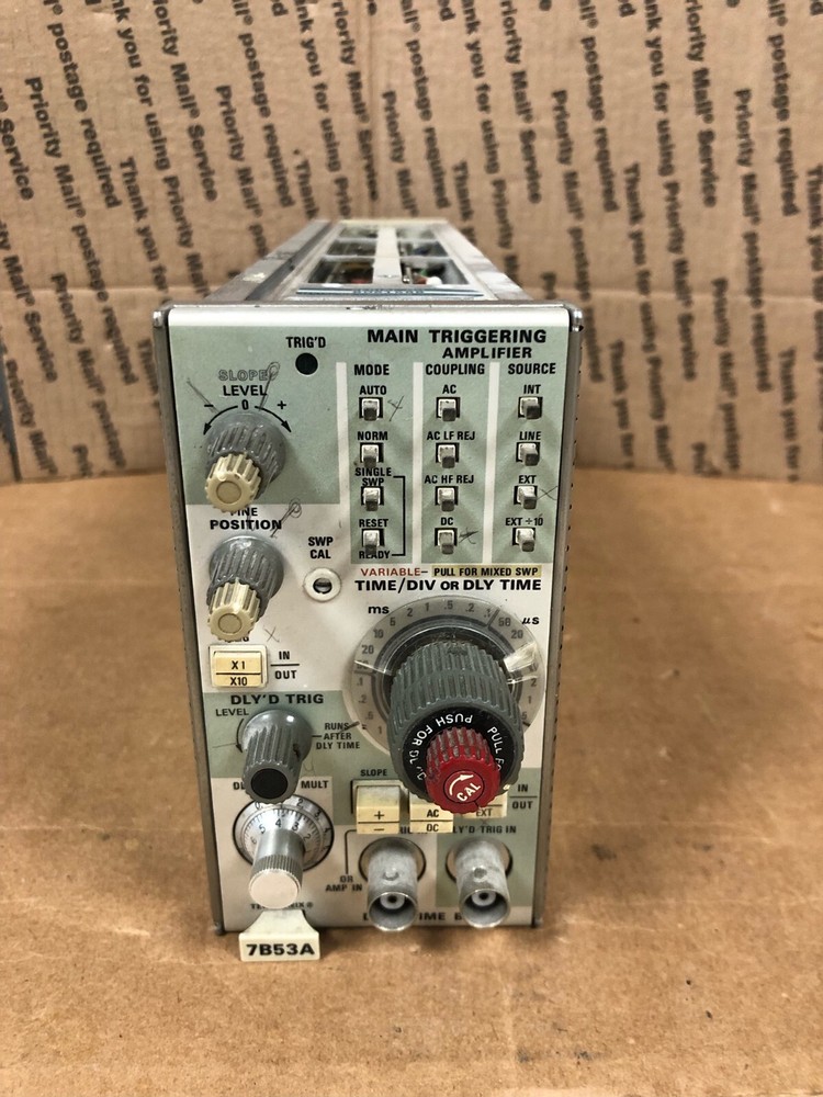 PARTS! TEKTRONIX model 7B53A Dual Time Base Main Triggering Amplifier Module
