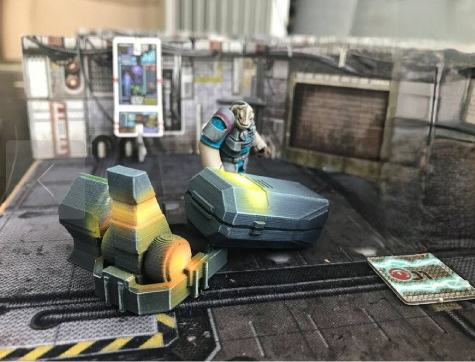 3d Printed Terrain. Sci-fi Stasis Pods