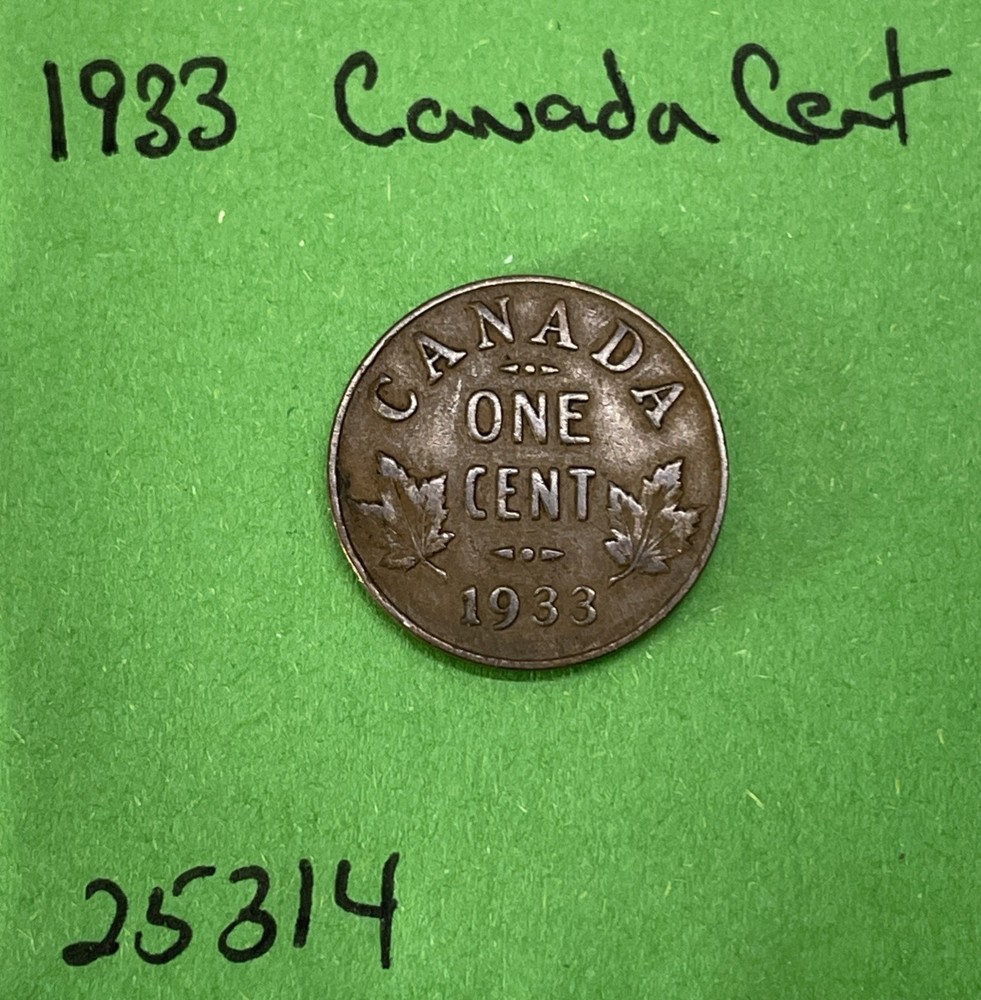 1933 Canada 🇨🇦 Small Cent 1c