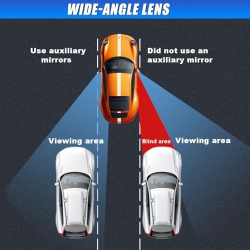 2PCS Rectangle Blind Spot Mirror for Car, Adjustable Wide Angle 059/Framed