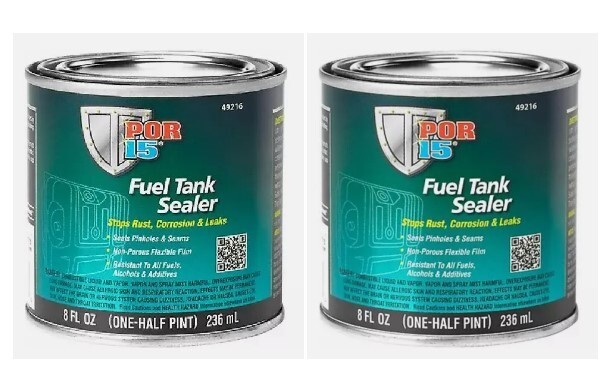 POR 15 49216 (Fuel Gas Tank Sealer Repair 8oz Stops Rust Corrosion & Leaks)(2pk)