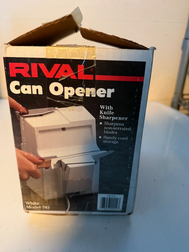 NEW RIVAL 782 CAN OPENER WITH KNIFE SHARPENER
