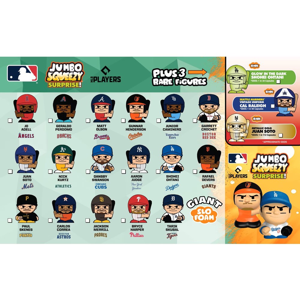 2026 MLB Baseball Jumbo Squeezy Surprise! Giant Capsule