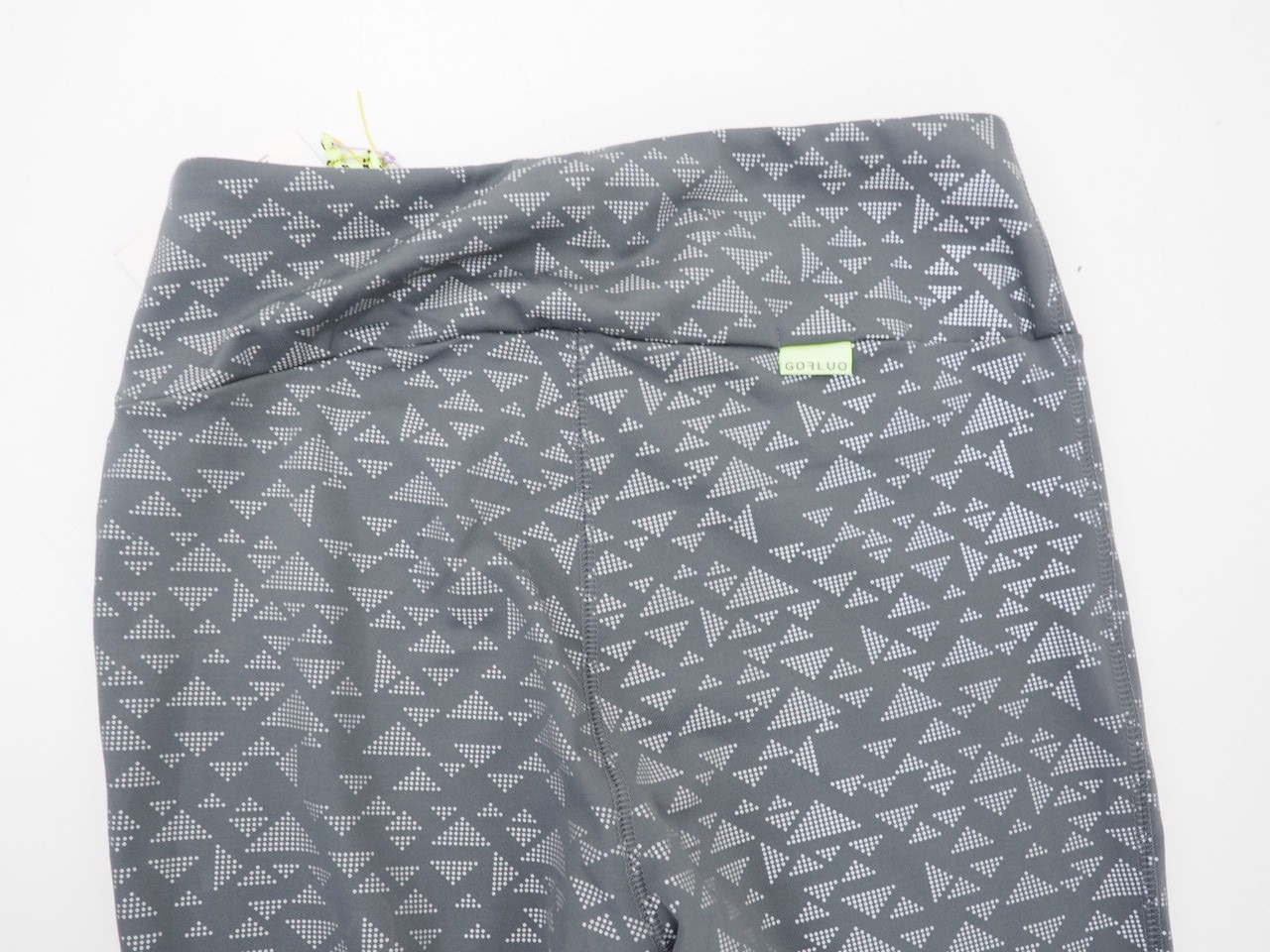 New! GOFLUO Cityglow Reflective Active Tights / Leggings Size Med Gray High Vis