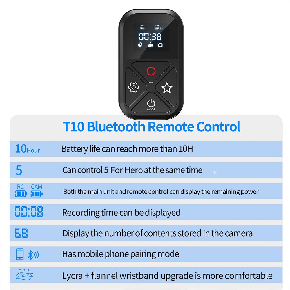 TELESIN Smart Wireless Remote Control Camera Controller for GoPro Hero 11/10/9/8