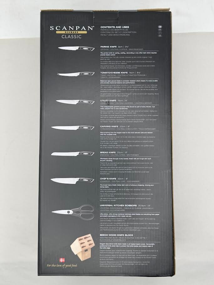 Scanpan Classic 8 pc Knife Block Set