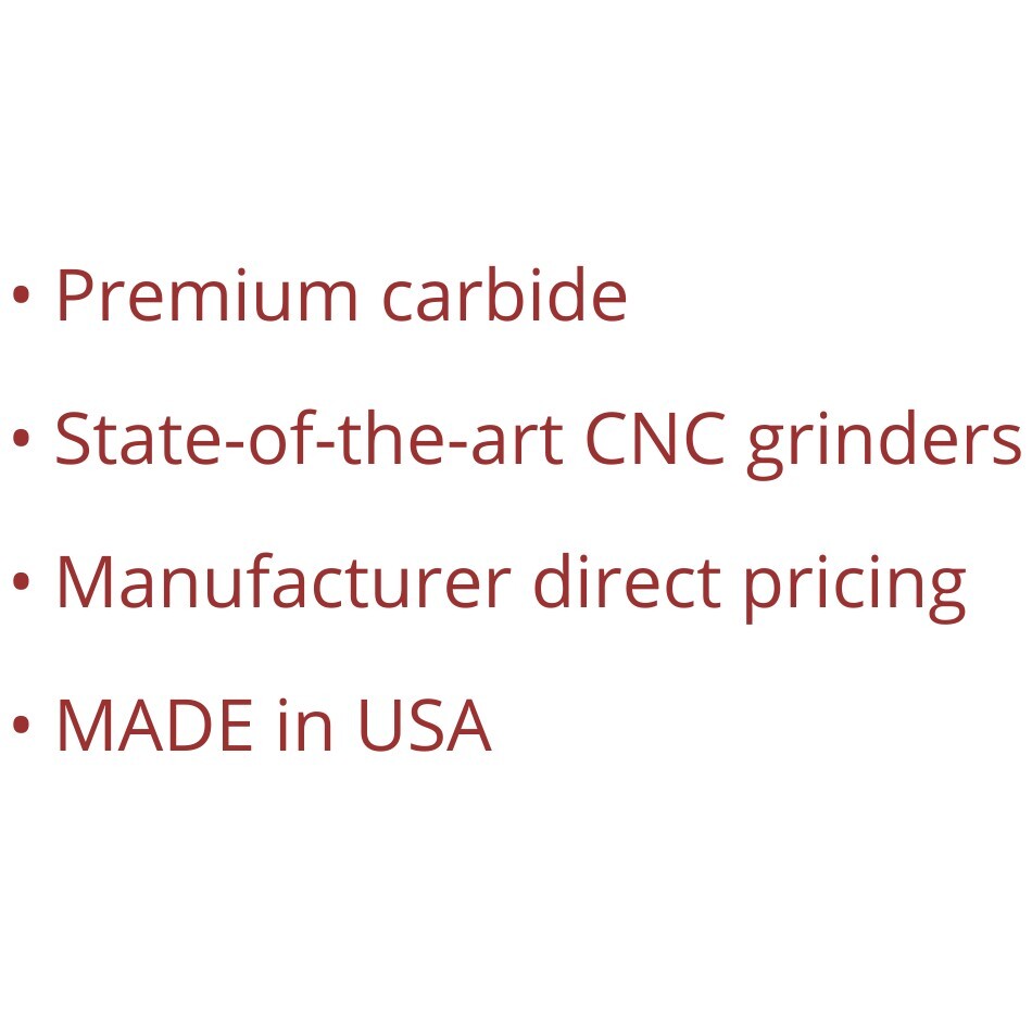 5 PCS 1/4" 4 FLUTE CARBIDE END MILL - TiALN COATED