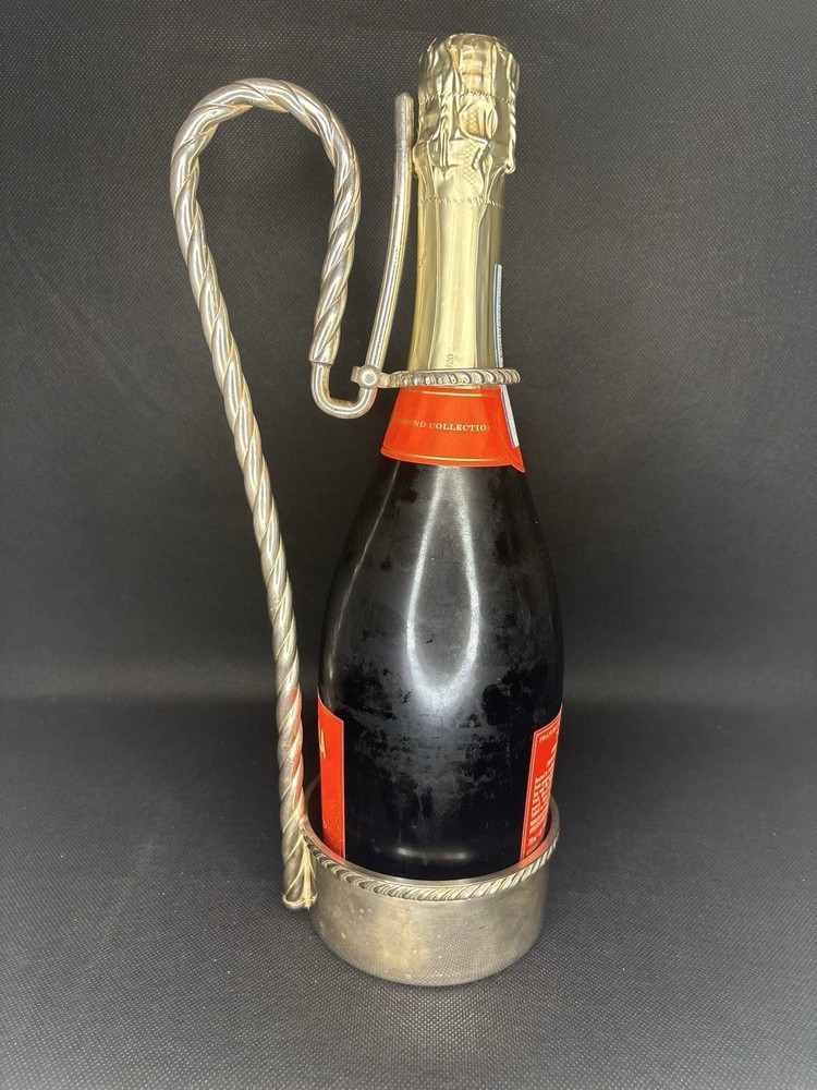 The Sheffield Silver-Plated Round Bottle Caddy With Handle
