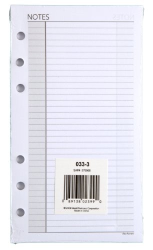 AT-A-GLANCE Day Runner Lined NotePad Pages, Refill, Portable, White