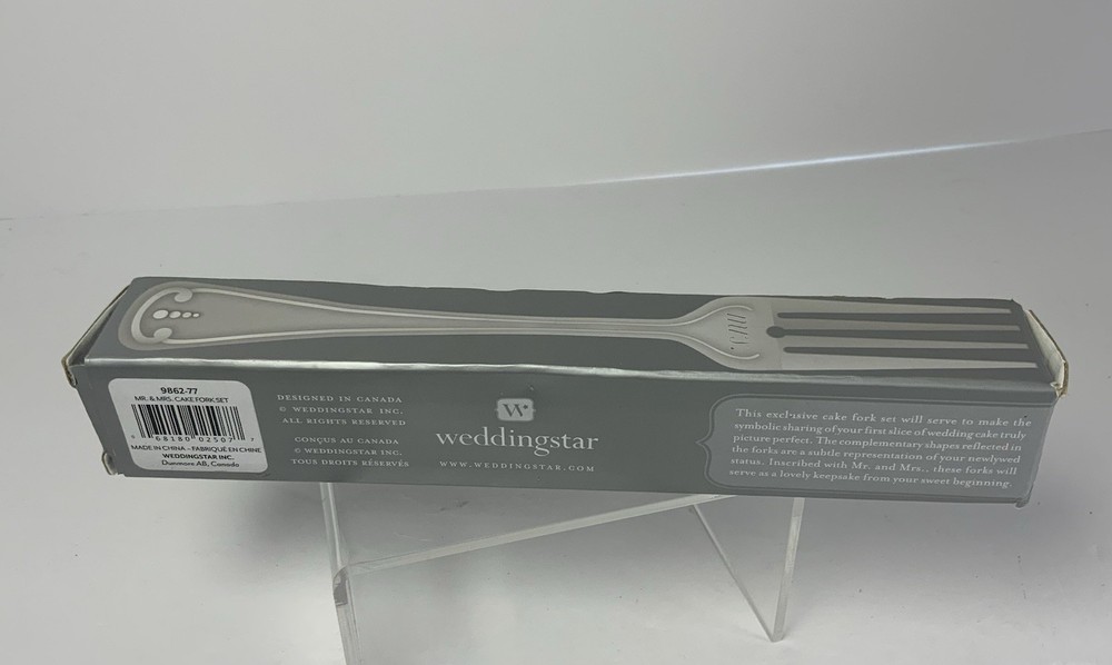 Weddingstar Mr & Mrs Wedding Reception Cake Fork Set