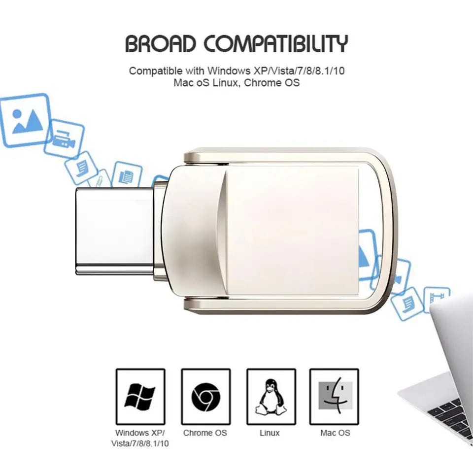 Type C USB 3.0 Flash Drive Thumb Drive Memory Stick for PC Laptop 1TB 2TB lot