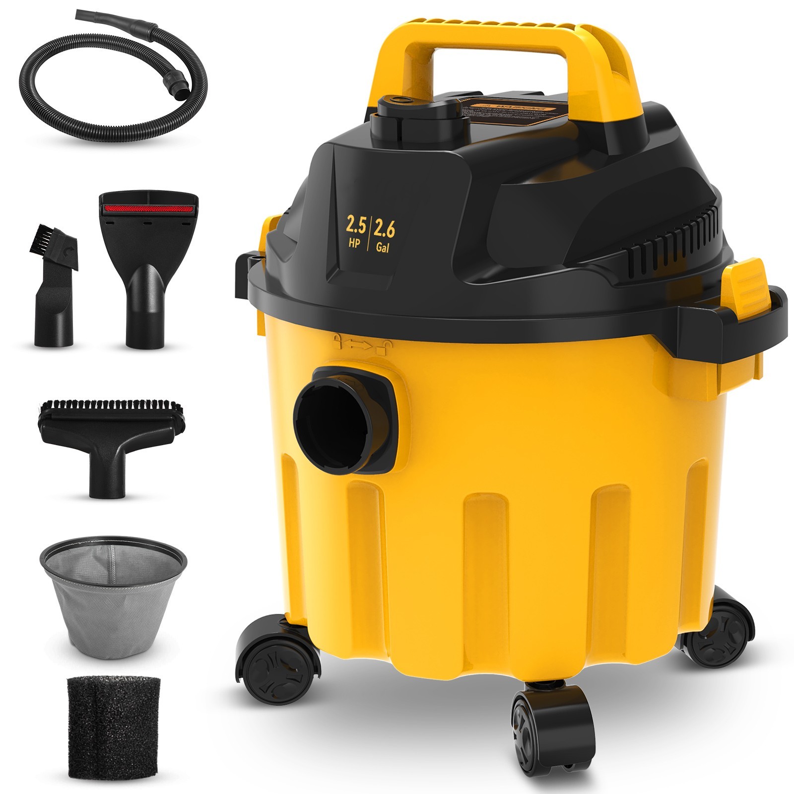 Uimoso Wet Dry Vac Vacuum Cleaner 2.6 Gallon 2.5 Peak HP 3in1 Shop Blower Clean