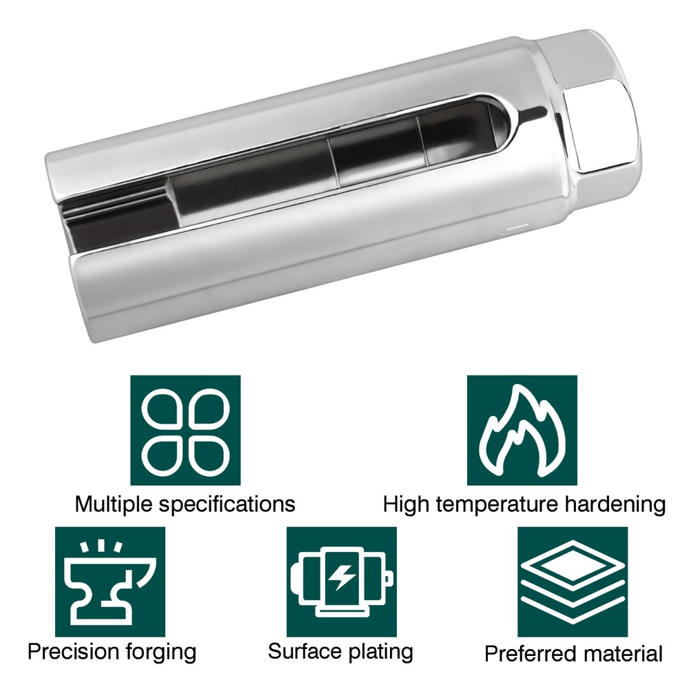 7/8'' 22mm O2 Oxygen Sensor Socket Wrench 1/2" Driver Offset Remover Socket Tool