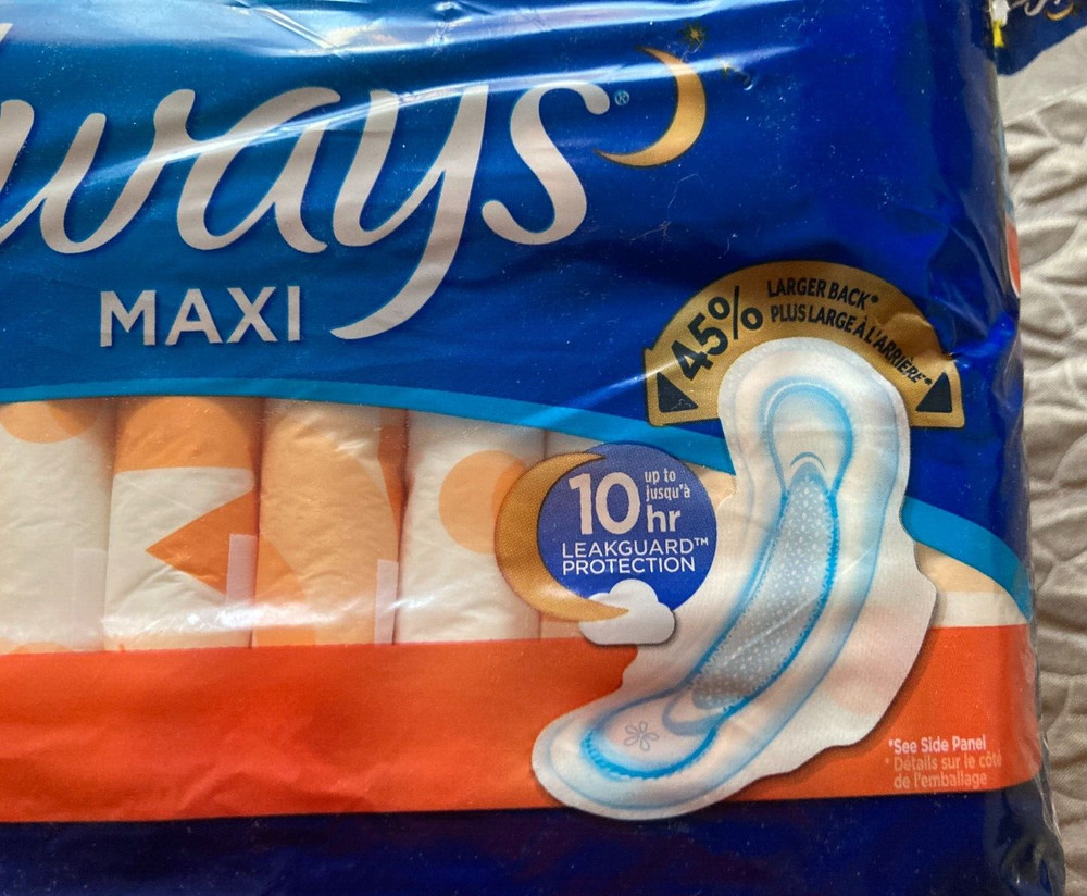 Bladder Control Pads Combo Pack: Always Maxi size 4 Overnight & Prevail Long
