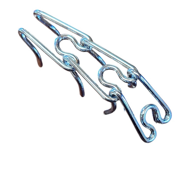 Lot Of 3 Herm Sprenger OEM Chrome Plated Steel Extra Links Prong Collar 2.25mm