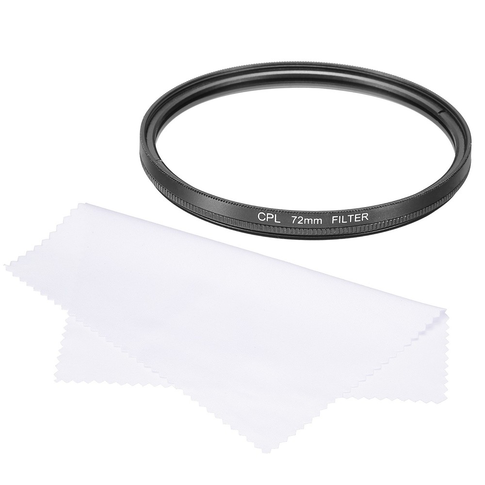 72mm Circular Polarizer Filter, Polarizing Filter with Cleaning Cloth