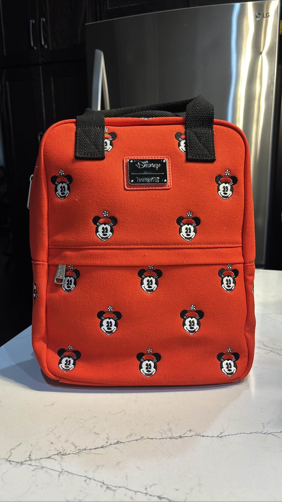 Loungefly Disney Minnie Mouse Red Embroidered Ears Mini Backpack NWOT