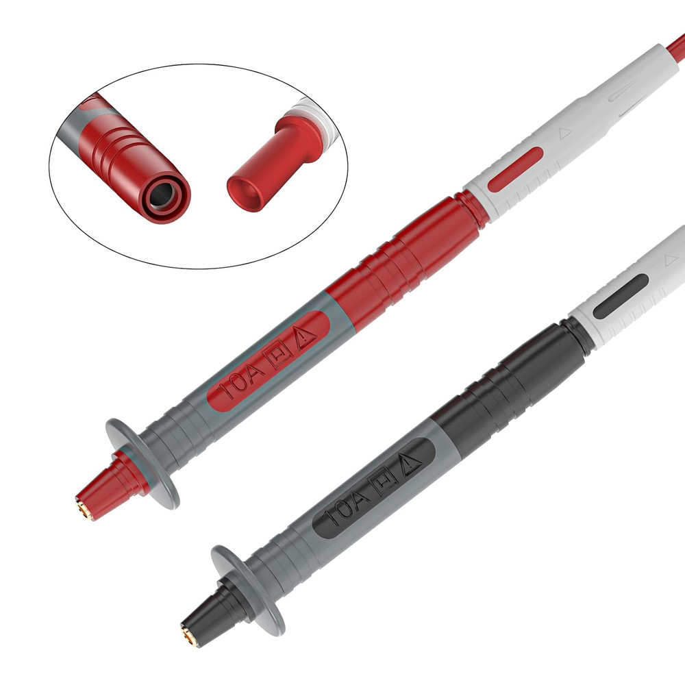 25PCS Silicone Multimeter Test Leads Kit w/Replaceable Wire Piercing Test Probes