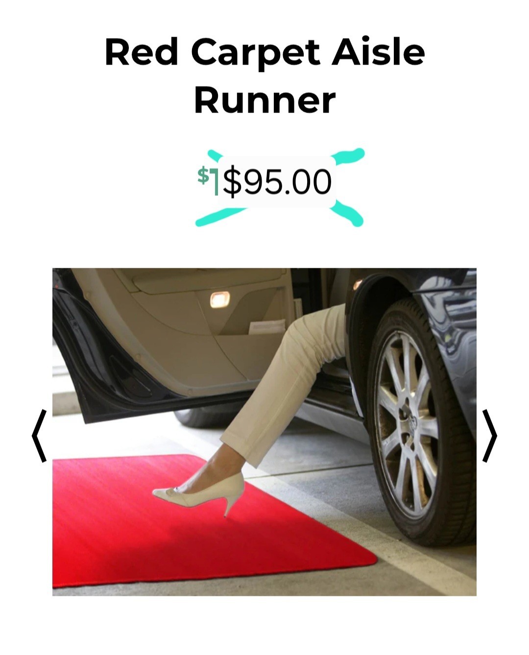 Red 3ft x15ft Aisle Runner for Wedding