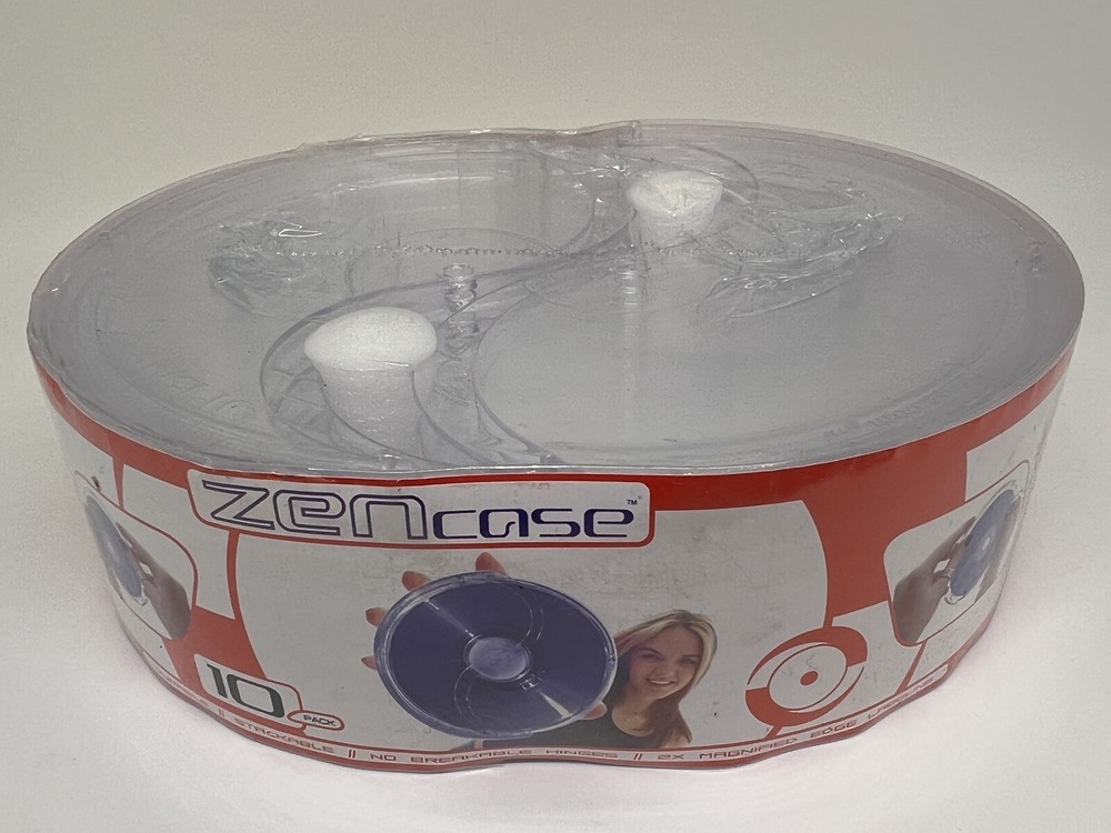 10 PACK NEW ZENCASE CD DVD CASE STORAGE, CLEAR, ZENCASE