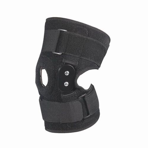 Knee Brace Hinged Compression Sleeve Joint Support Open Patella Stabilizer Wrap